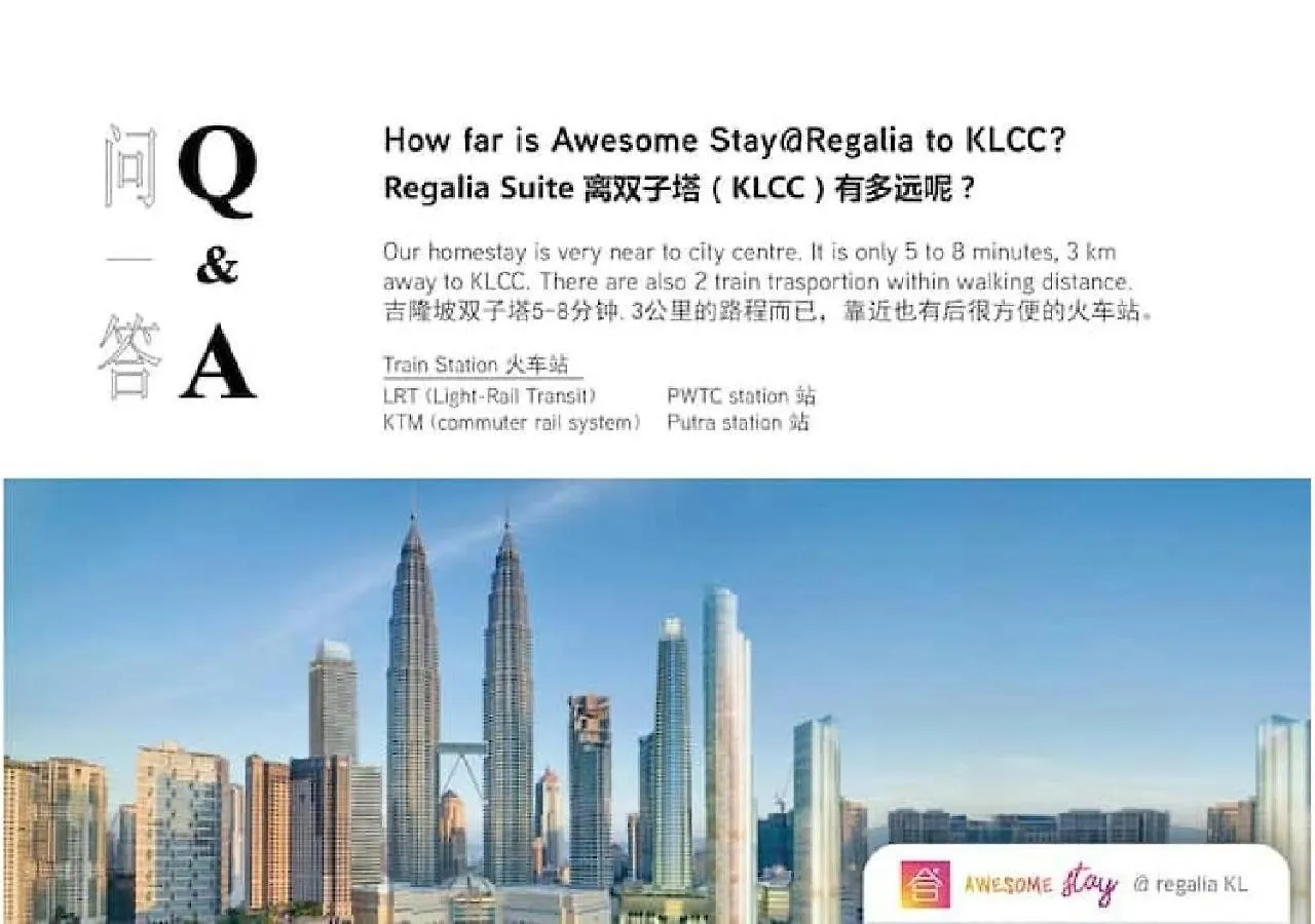 Lägenhet Regalia Residence And Suites By The Relaxstay Kuala Lumpur